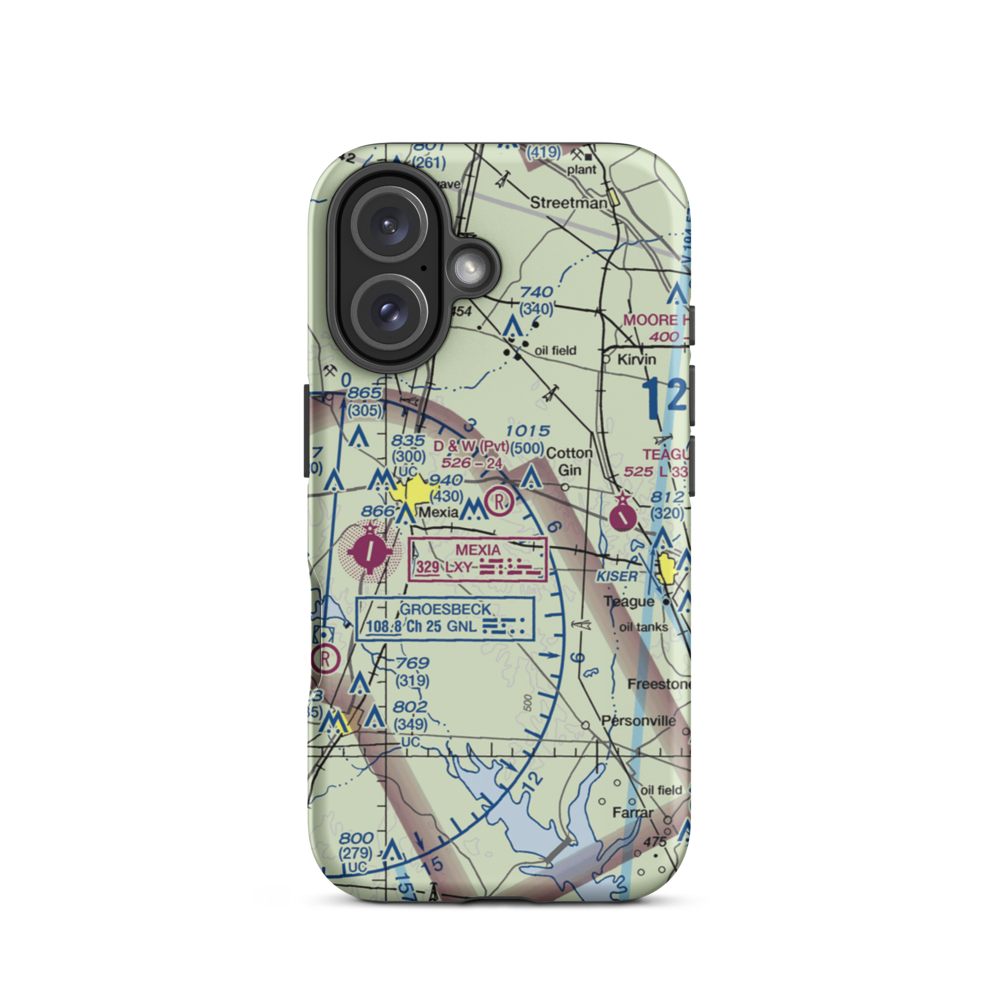 Pt Enterprise D&W Ranch Airport (11TS) VFR Sectional  Tough iPhone Case iPhone 16 model shown