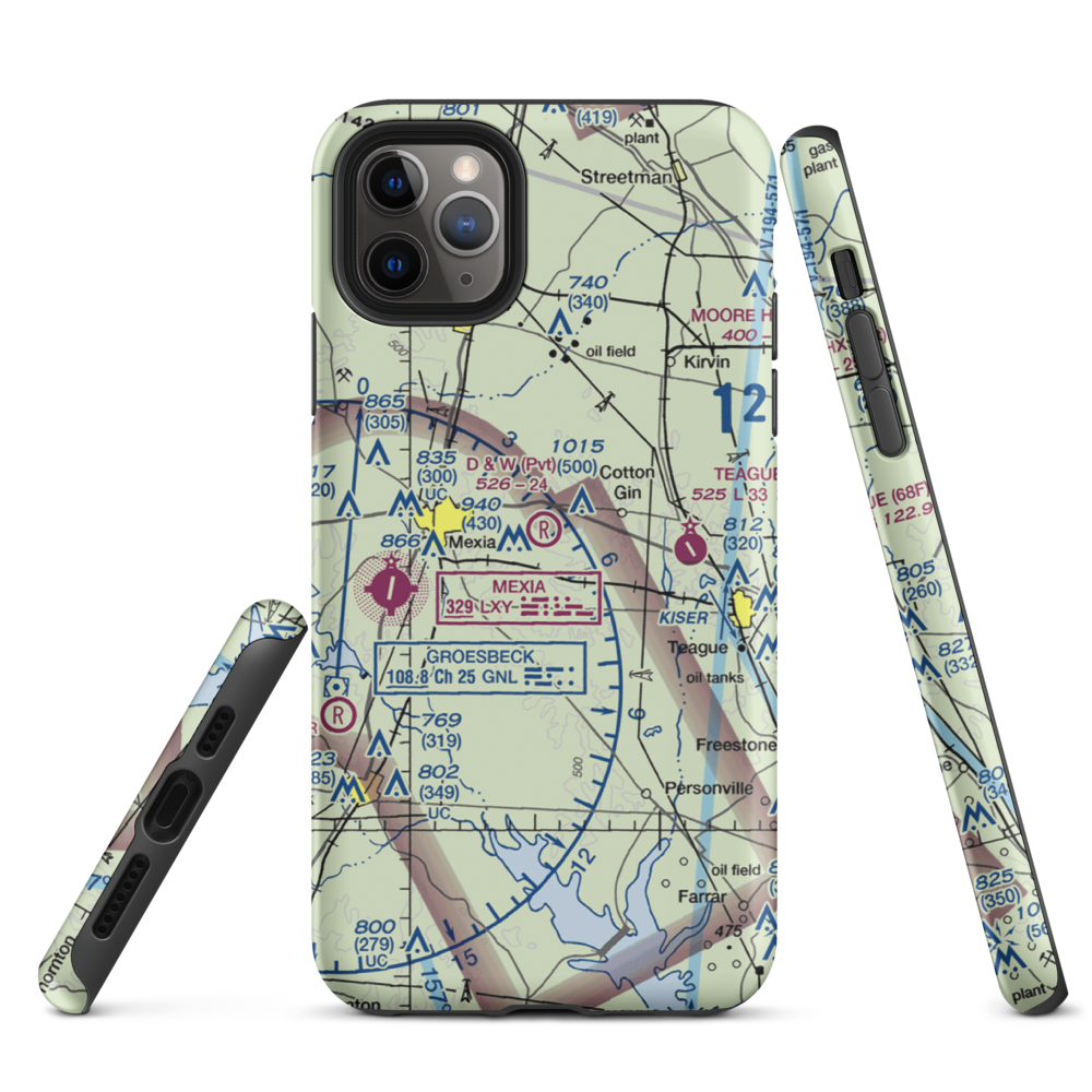 Pt Enterprise D&W Ranch Airport (11TS) VFR Sectional  Tough iPhone Case iPhone 11 Pro Max model shown