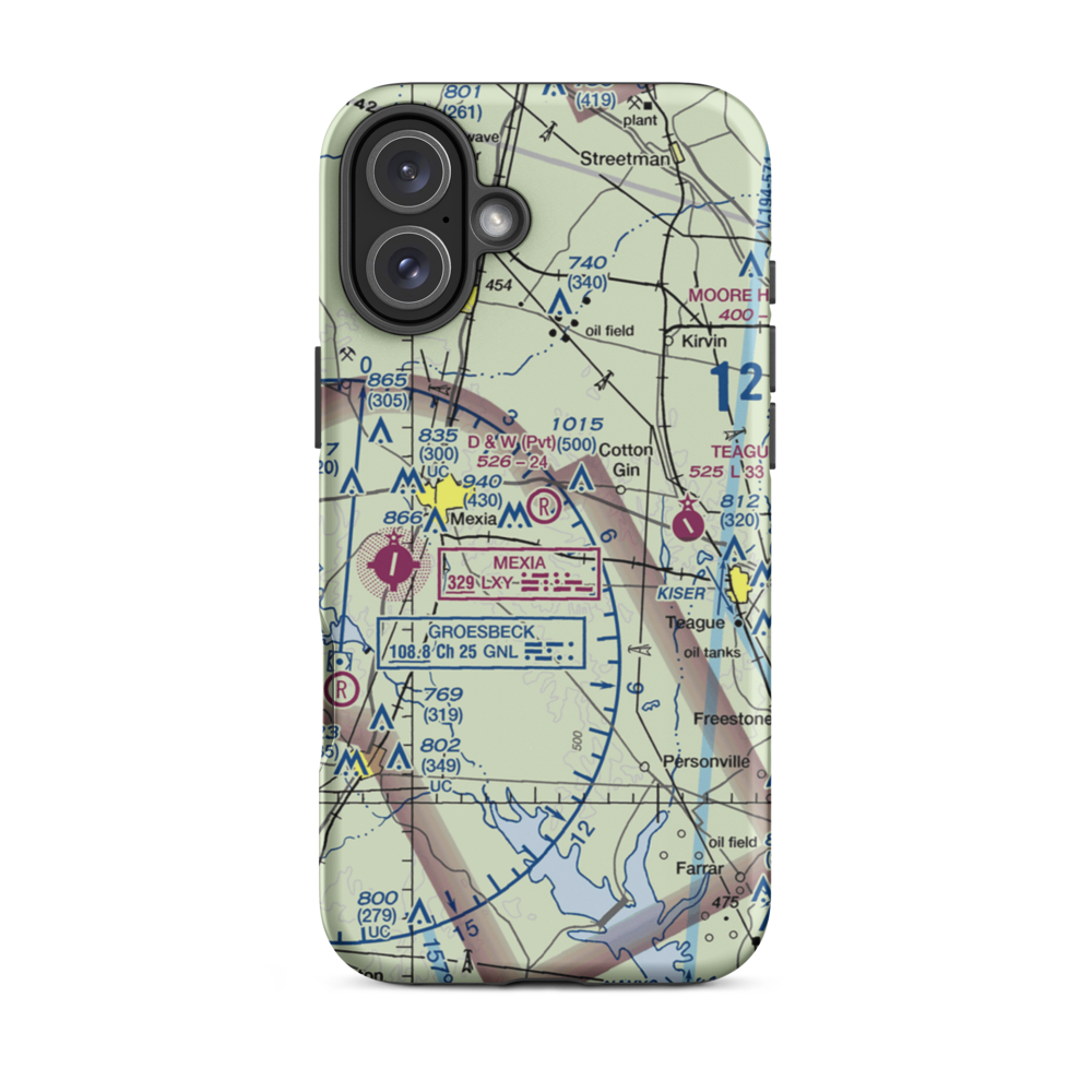 Pt Enterprise D&W Ranch Airport (11TS) VFR Sectional  Tough iPhone Case iPhone 16 Plus model shown