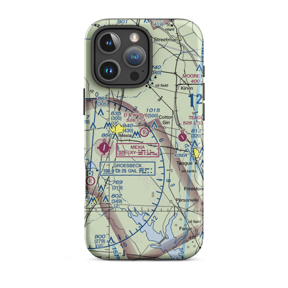 Pt Enterprise D&W Ranch Airport (11TS) VFR Sectional  Tough iPhone Case iPhone 16 Pro Max model shown