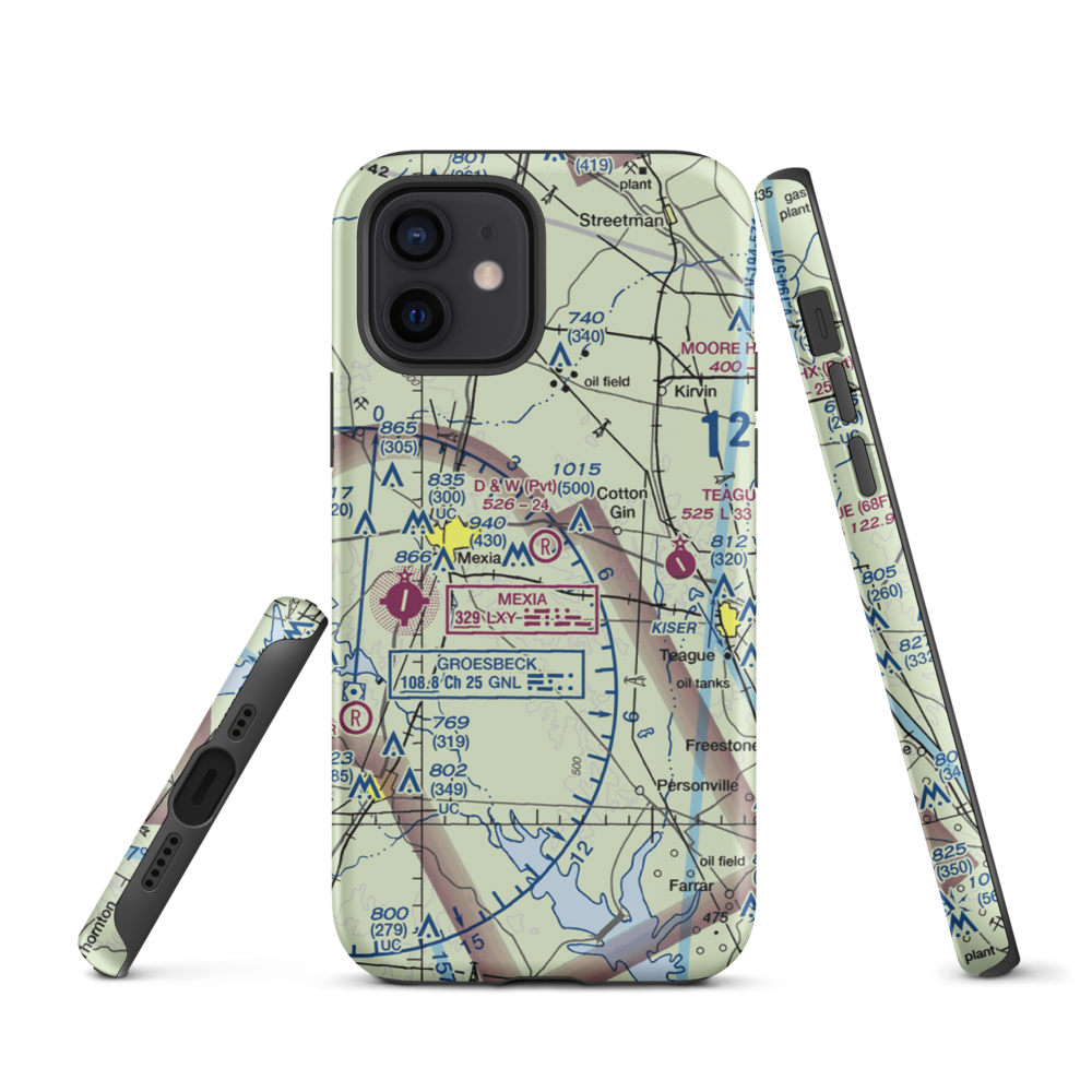 Pt Enterprise D&W Ranch Airport (11TS) VFR Sectional  Tough iPhone Case iPhone 12 model shown