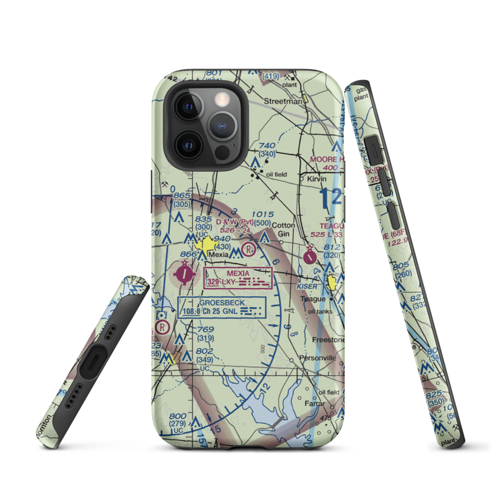 Pt Enterprise D&W Ranch Airport (11TS) VFR Sectional  Tough iPhone Case iPhone 12 Pro model shown