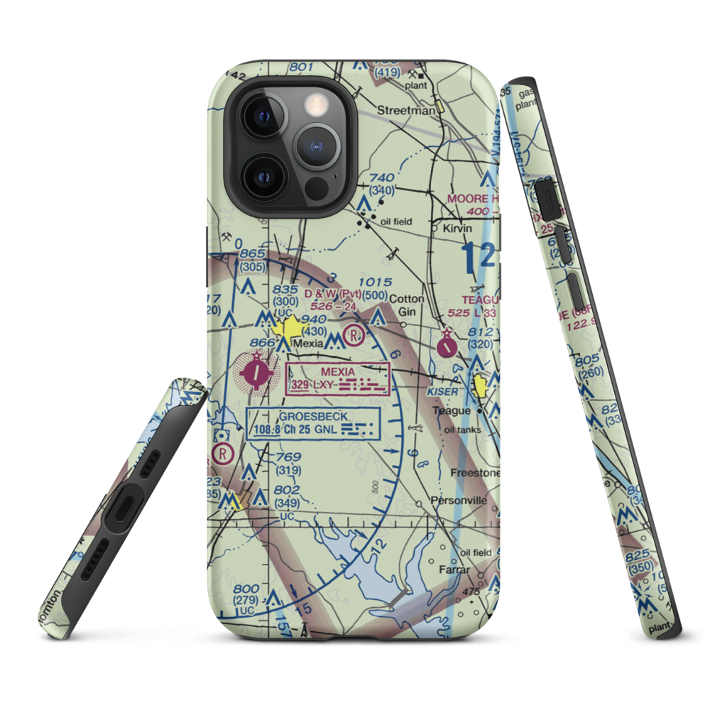 Pt Enterprise D&W Ranch Airport (11TS) VFR Sectional  Tough iPhone Case iPhone 12 Pro Max model shown
