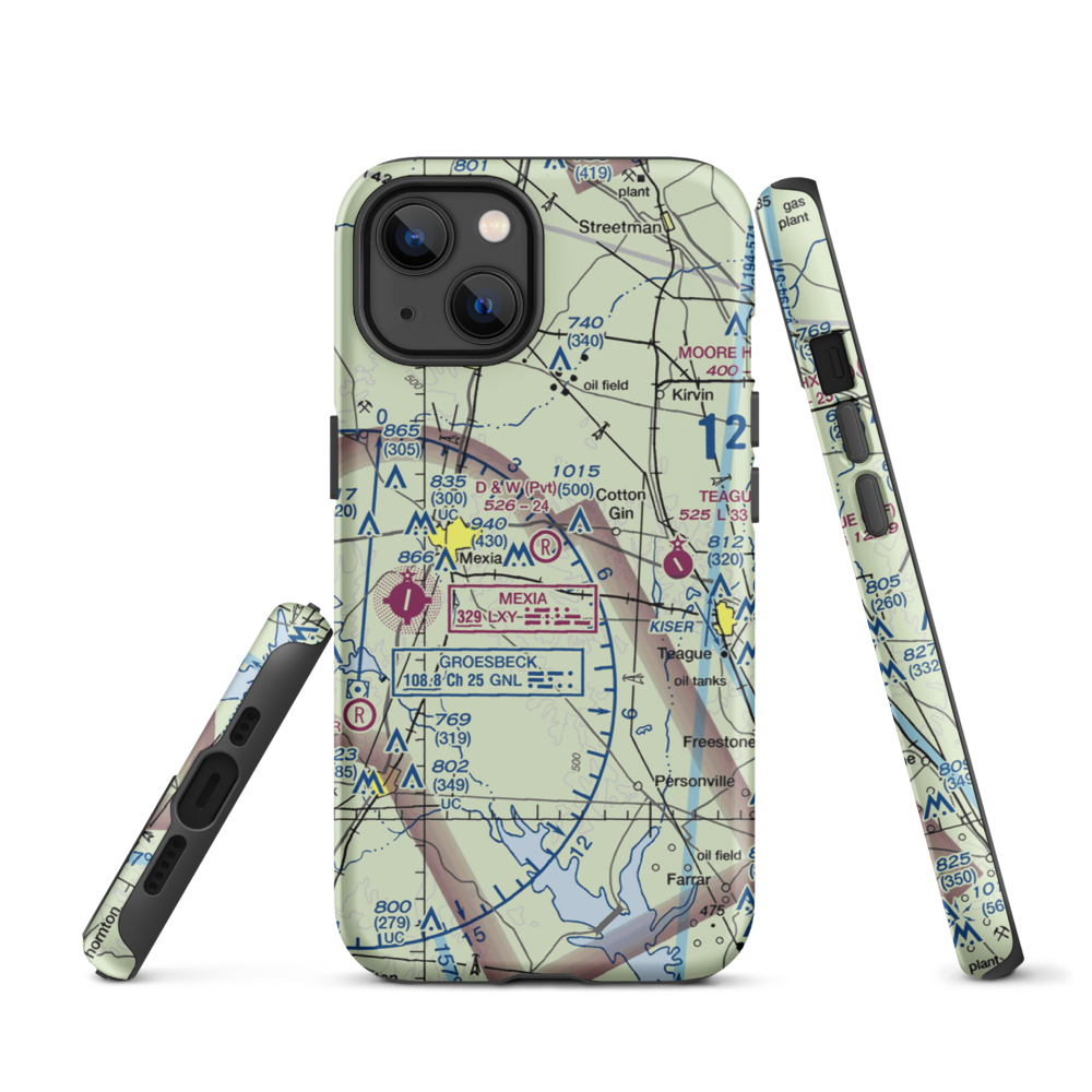 Pt Enterprise D&W Ranch Airport (11TS) VFR Sectional  Tough iPhone Case iPhone 13 model shown