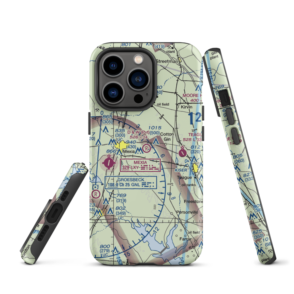 Pt Enterprise D&W Ranch Airport (11TS) VFR Sectional  Tough iPhone Case iPhone 13 Pro model shown