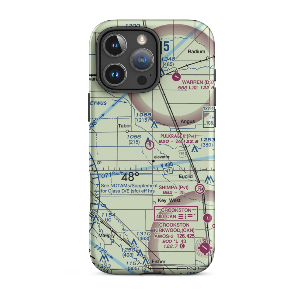 Pulkrabek Private Landing Field (MN06) VFR Sectional  Tough iPhone Case iPhone 16 Pro Max model shown