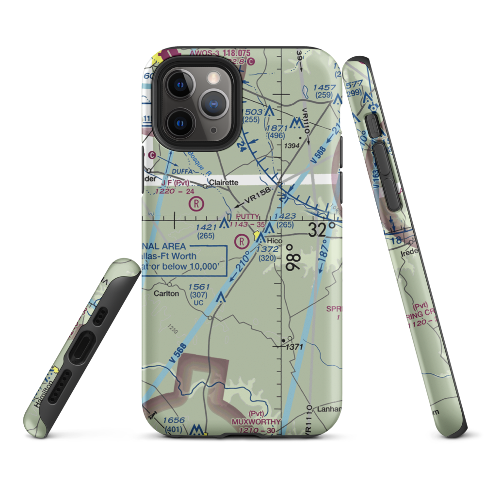 Putty Ranch Airport (TA78) VFR Sectional  Tough iPhone Case iPhone 11 Pro model shown