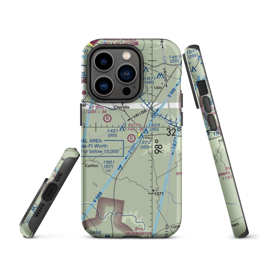 Putty Ranch Airport (TA78) VFR Sectional  Tough iPhone Case iPhone 14 Pro model shown