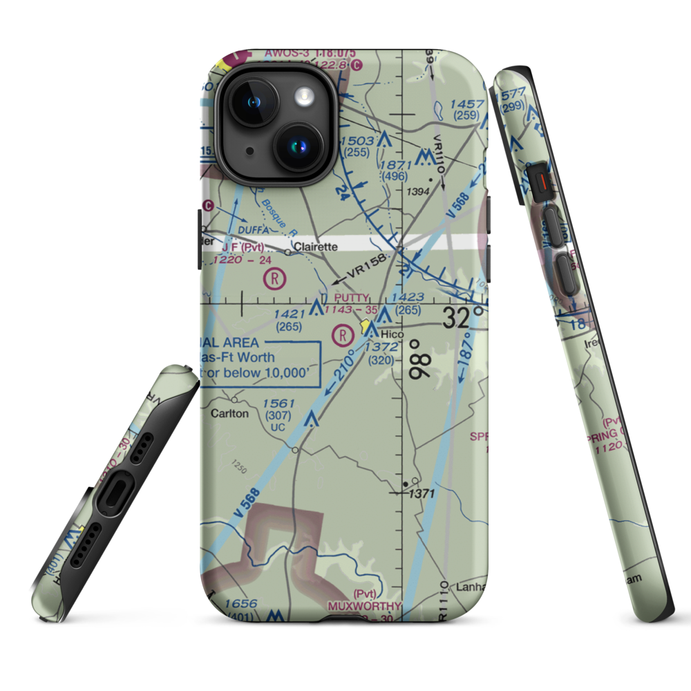 Putty Ranch Airport (TA78) VFR Sectional  Tough iPhone Case iPhone 15 Plus model shown