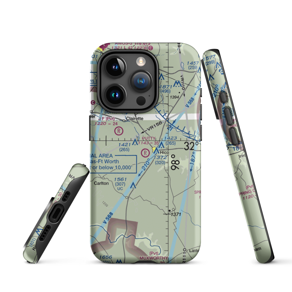 Putty Ranch Airport (TA78) VFR Sectional  Tough iPhone Case iPhone 15 Pro model shown