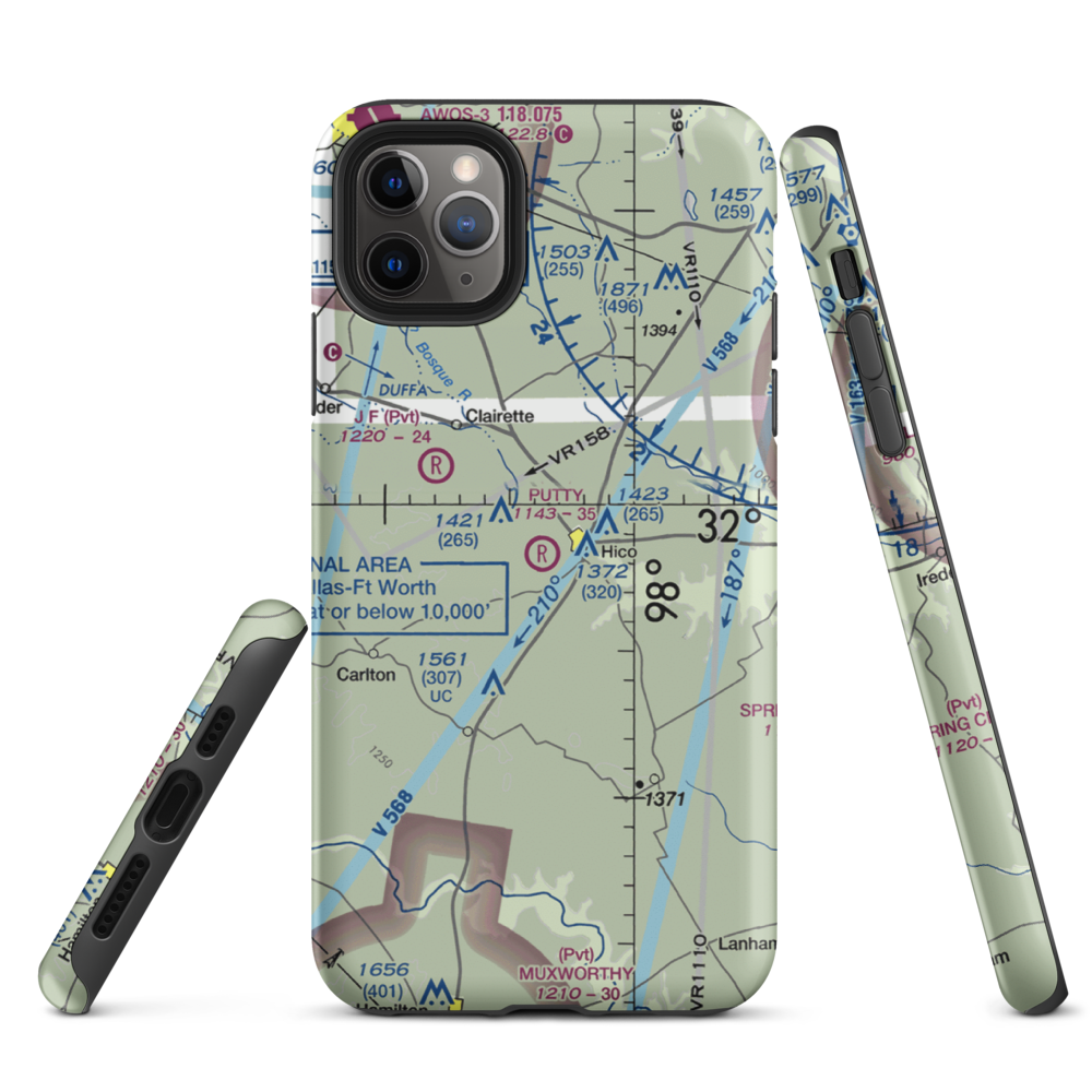 Putty Ranch Airport (TA78) VFR Sectional  Tough iPhone Case iPhone 11 Pro Max model shown