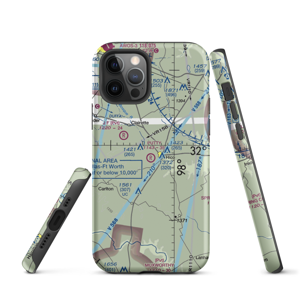 Putty Ranch Airport (TA78) VFR Sectional  Tough iPhone Case iPhone 12 Pro model shown