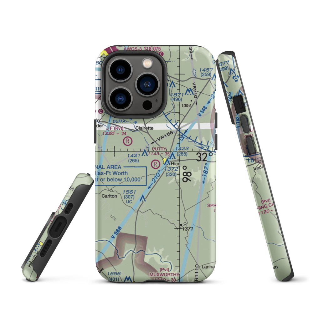 Putty Ranch Airport (TA78) VFR Sectional  Tough iPhone Case iPhone 13 Pro model shown