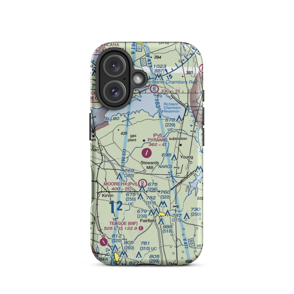 Pyramid Ranch Airport (2TA6) VFR Sectional  Tough iPhone Case iPhone 16 model shown