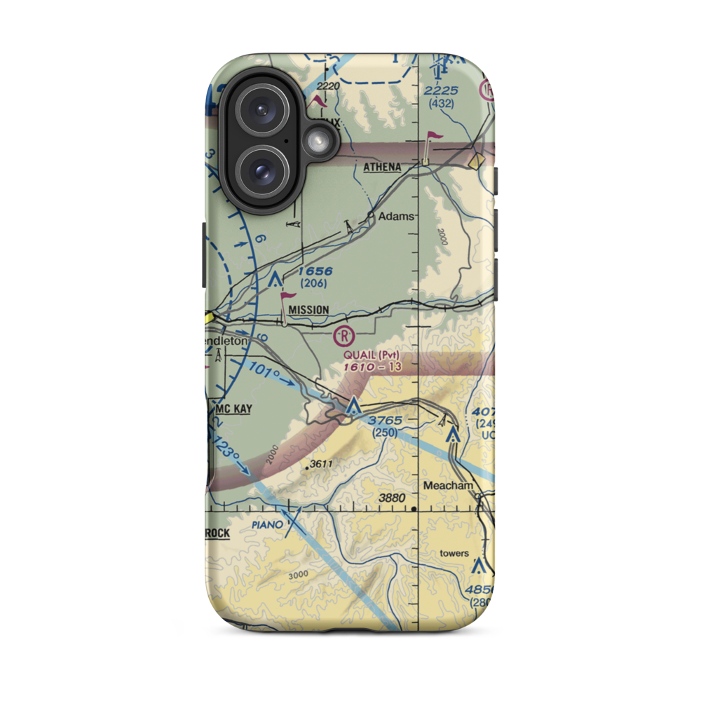 Quail Field (OG42) VFR Sectional  Tough iPhone Case iPhone 16 Plus model shown