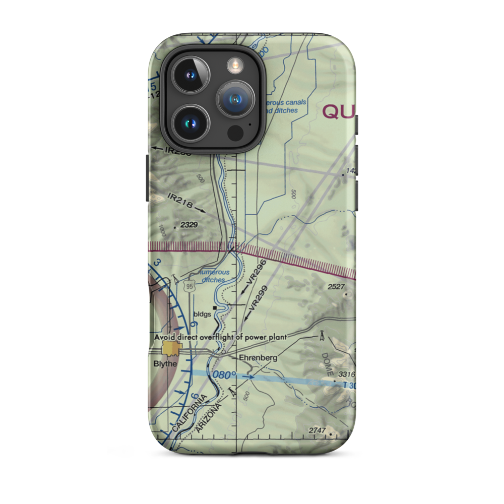 Quail Mesa Ranch Airport (15AZ) VFR Sectional  Tough iPhone Case iPhone 16 Pro Max model shown