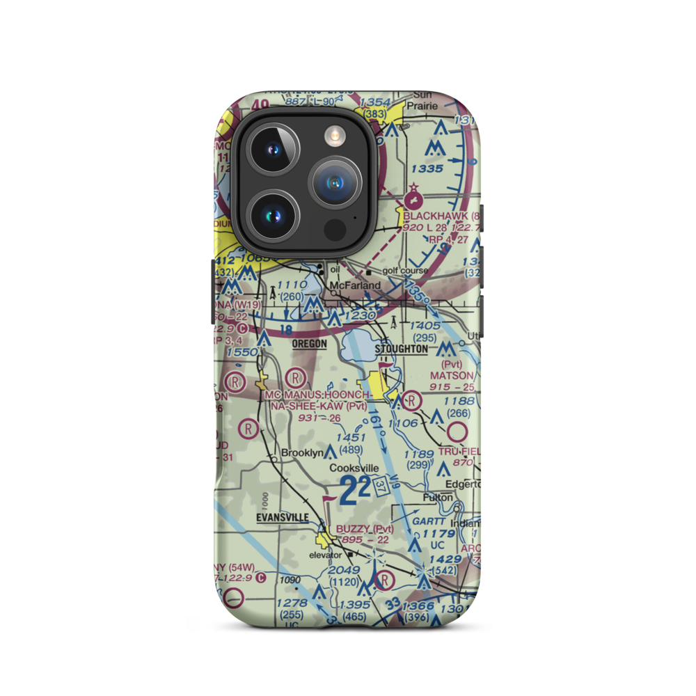 Quams Marina Seaplane Base (99C) VFR Sectional  Tough iPhone Case iPhone 16 Pro model shown