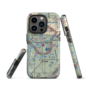 Quincy Municipal Airport (80T) VFR Sectional  Tough iPhone Case