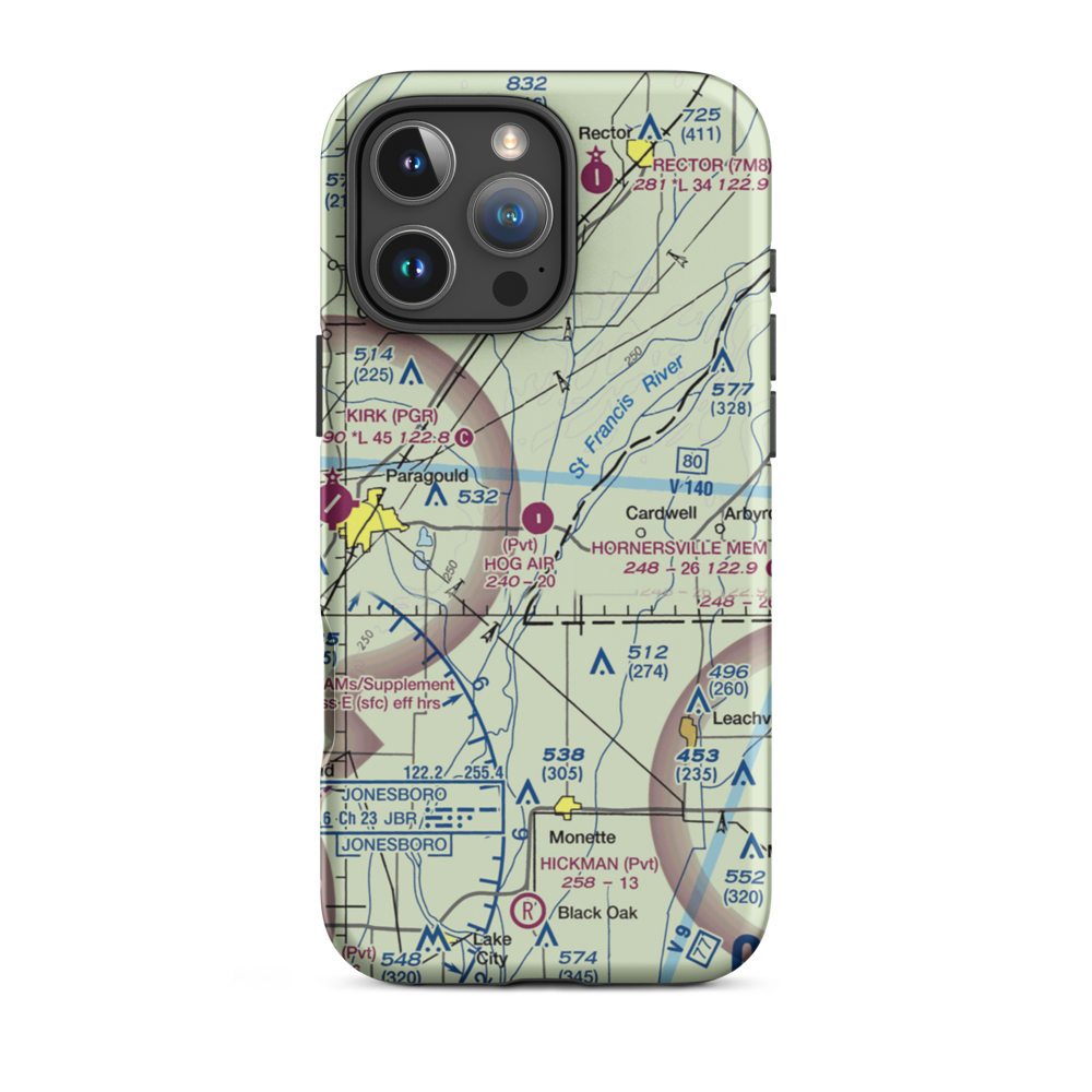 Quinn Field (3AR9) VFR Sectional  Tough iPhone Case iPhone 16 Pro Max model shown