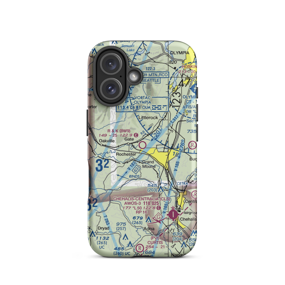 R & K Skyranch Airport (8W9) VFR Sectional  Tough iPhone Case iPhone 16 model shown