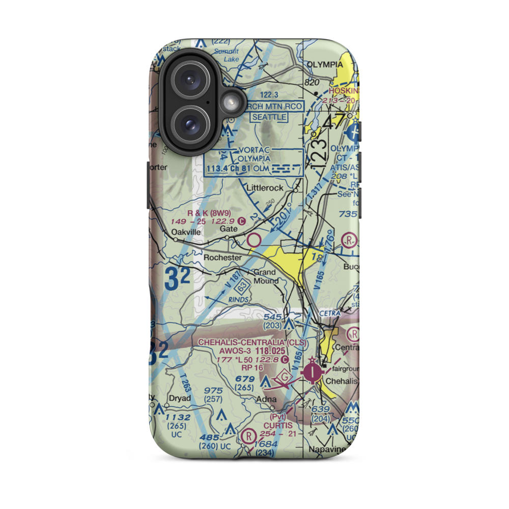 R & K Skyranch Airport (8W9) VFR Sectional  Tough iPhone Case iPhone 16 Plus model shown