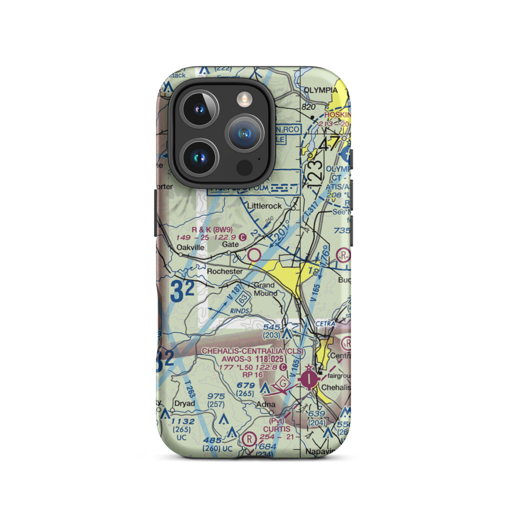 R & K Skyranch Airport (8W9) VFR Sectional  Tough iPhone Case iPhone 16 Pro model shown