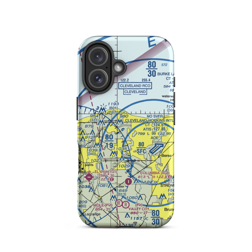 R & M Aviation Airport (4OI7) VFR Sectional  Tough iPhone Case iPhone 16 model shown