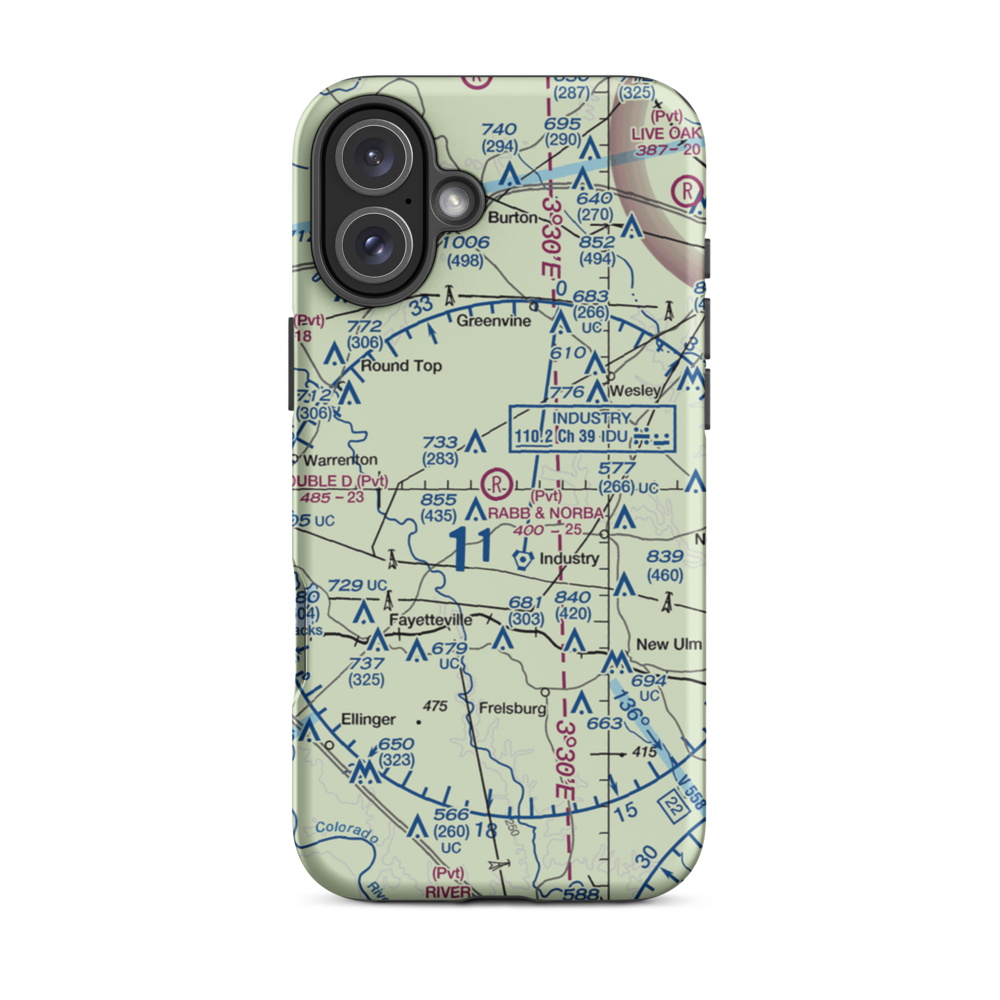 Rabb And Nobra Airport (6TS8) VFR Sectional  Tough iPhone Case iPhone 16 Plus model shown