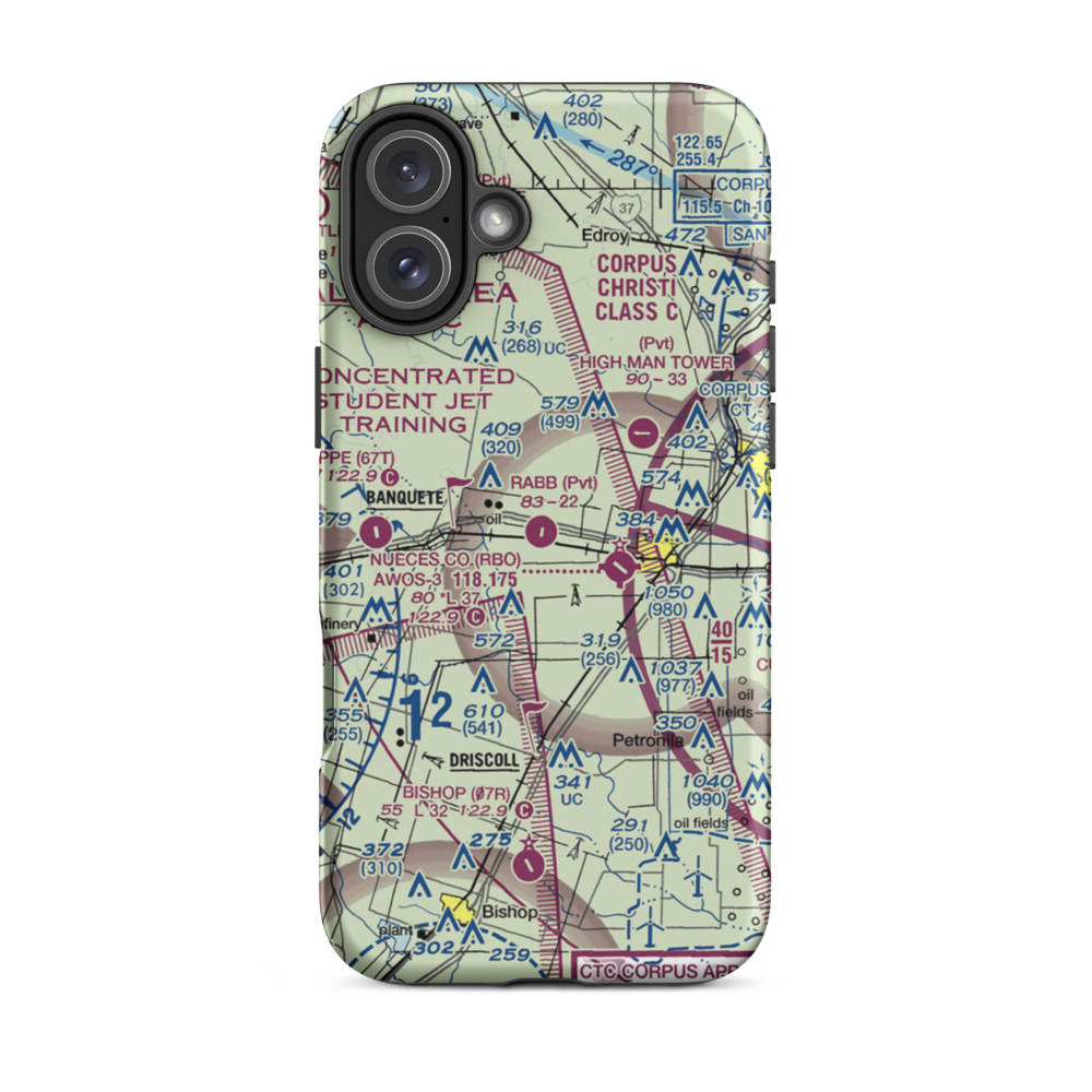 Rabb Dusting Inc Airport (XS66) VFR Sectional  Tough iPhone Case iPhone 16 Plus model shown