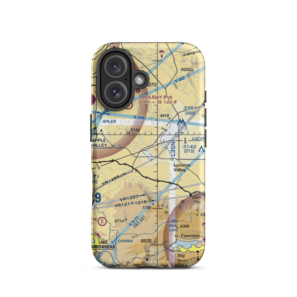 Rabbit Ranch Airport (4CL4) VFR Sectional  Tough iPhone Case iPhone 16 model shown