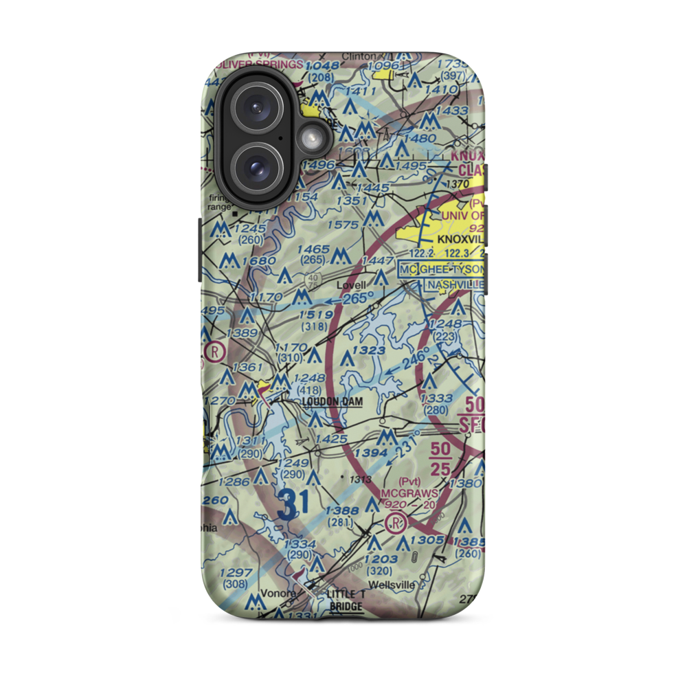 Raby Airpark (8TN3) VFR Sectional  Tough iPhone Case iPhone 16 Plus model shown