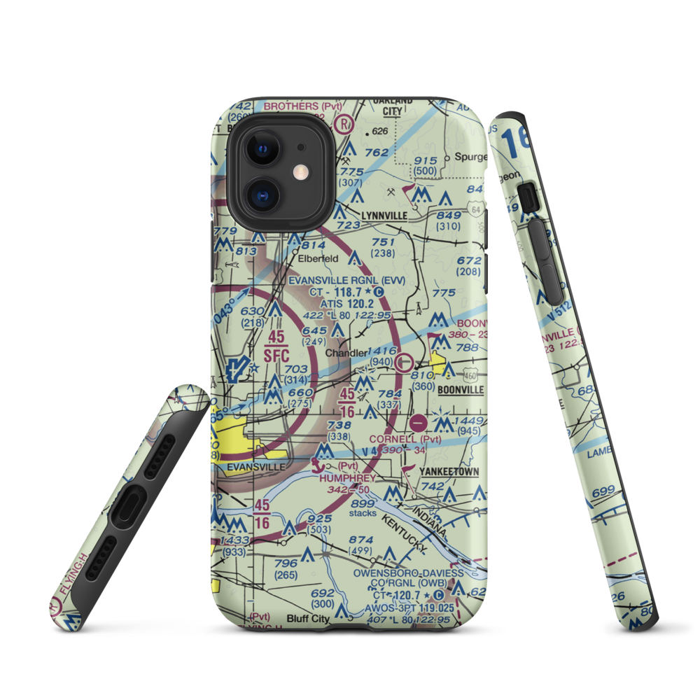 Raceway Airport (II32) VFR Sectional  Tough iPhone Case iPhone 11 model shown