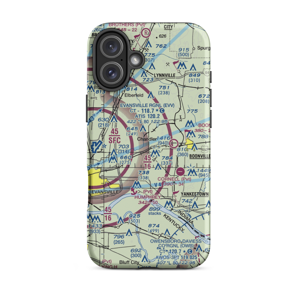 Raceway Airport (II32) VFR Sectional  Tough iPhone Case iPhone 16 Plus model shown