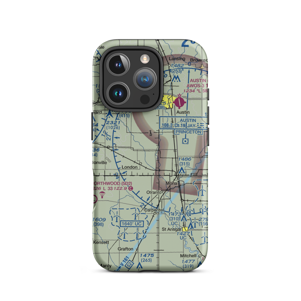 Radloff's Cedar View Farms Airport (53MN) VFR Sectional  Tough iPhone Case iPhone 16 Pro model shown