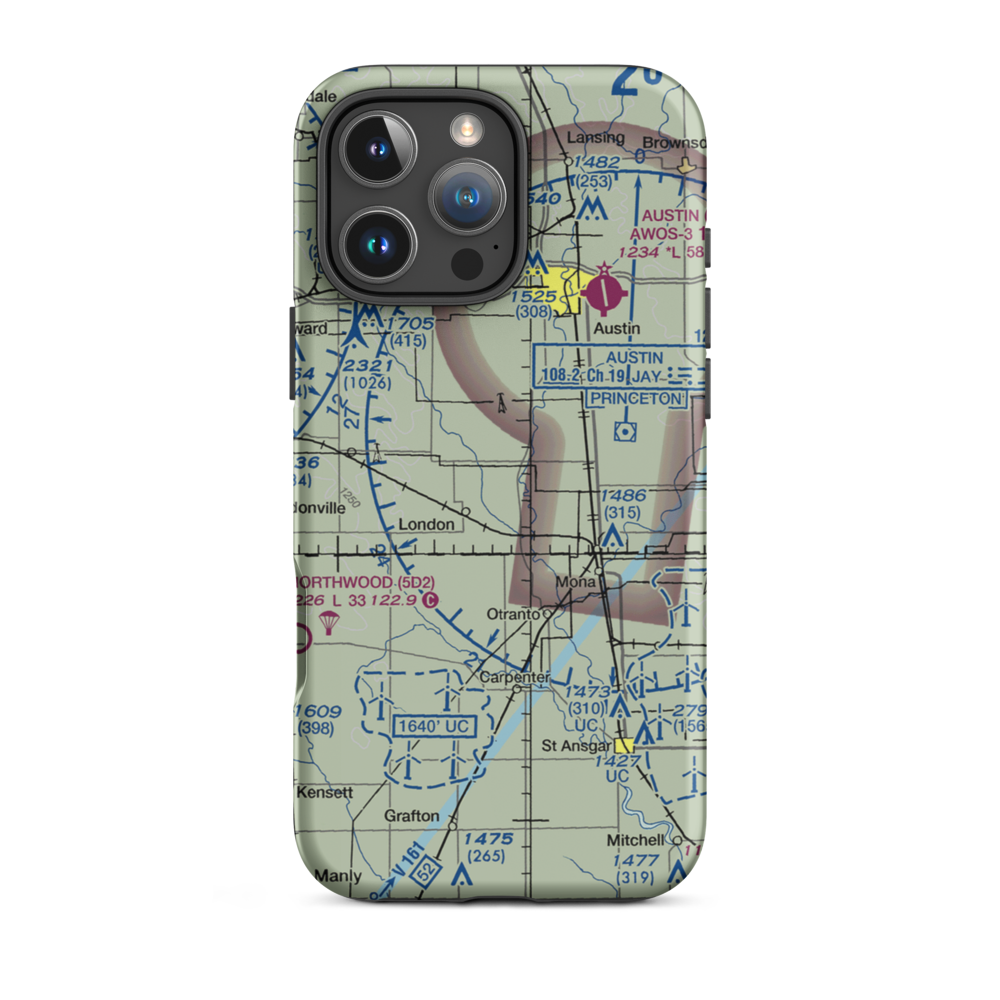 Radloff's Cedar View Farms Airport (53MN) VFR Sectional  Tough iPhone Case iPhone 16 Pro Max model shown