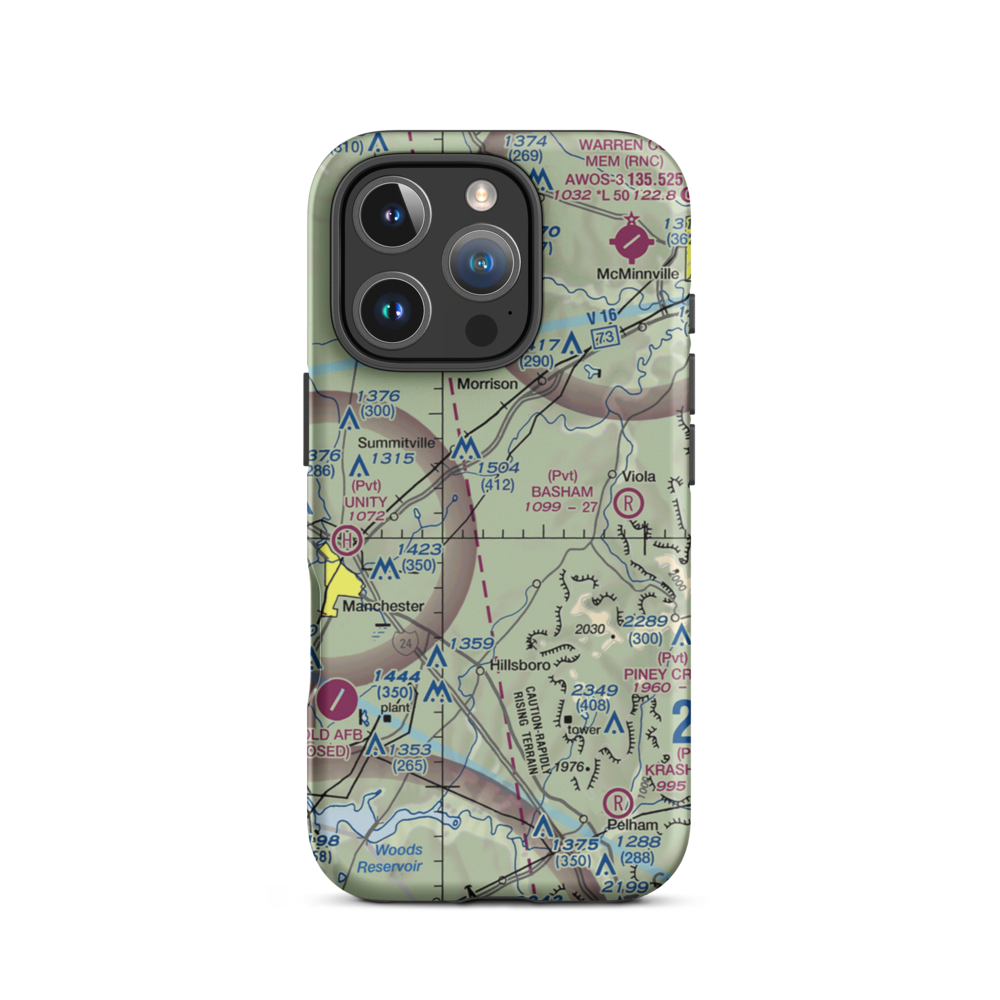 Ragsdale Road Airport (00TN) VFR Sectional  Tough iPhone Case iPhone 16 Pro model shown