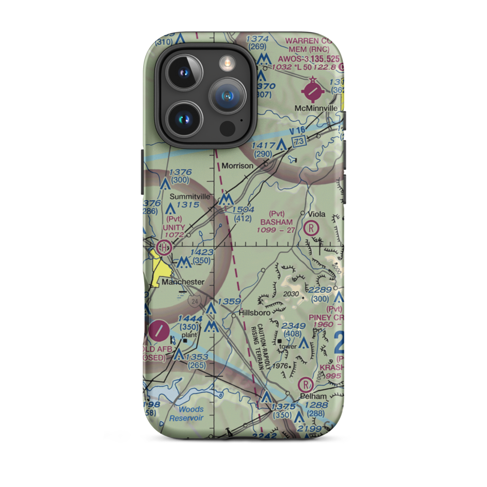 Ragsdale Road Airport (00TN) VFR Sectional  Tough iPhone Case iPhone 16 Pro Max model shown