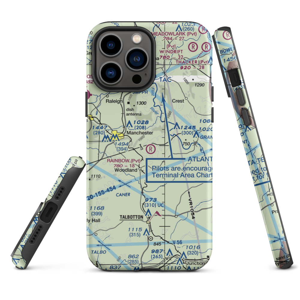 Rainbow Field (6GE2) VFR Sectional  Tough iPhone Case iPhone 13 Pro Max model shown