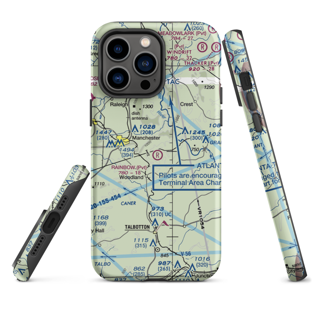 Rainbow Field (6GE2) VFR Sectional  Tough iPhone Case iPhone 14 Pro Max model shown