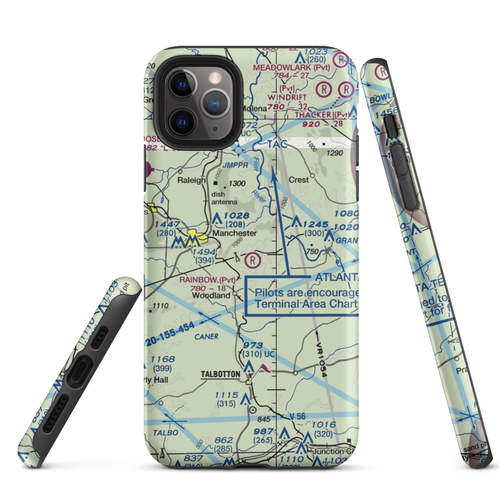 Rainbow Field (6GE2) VFR Sectional  Tough iPhone Case iPhone 11 Pro Max model shown