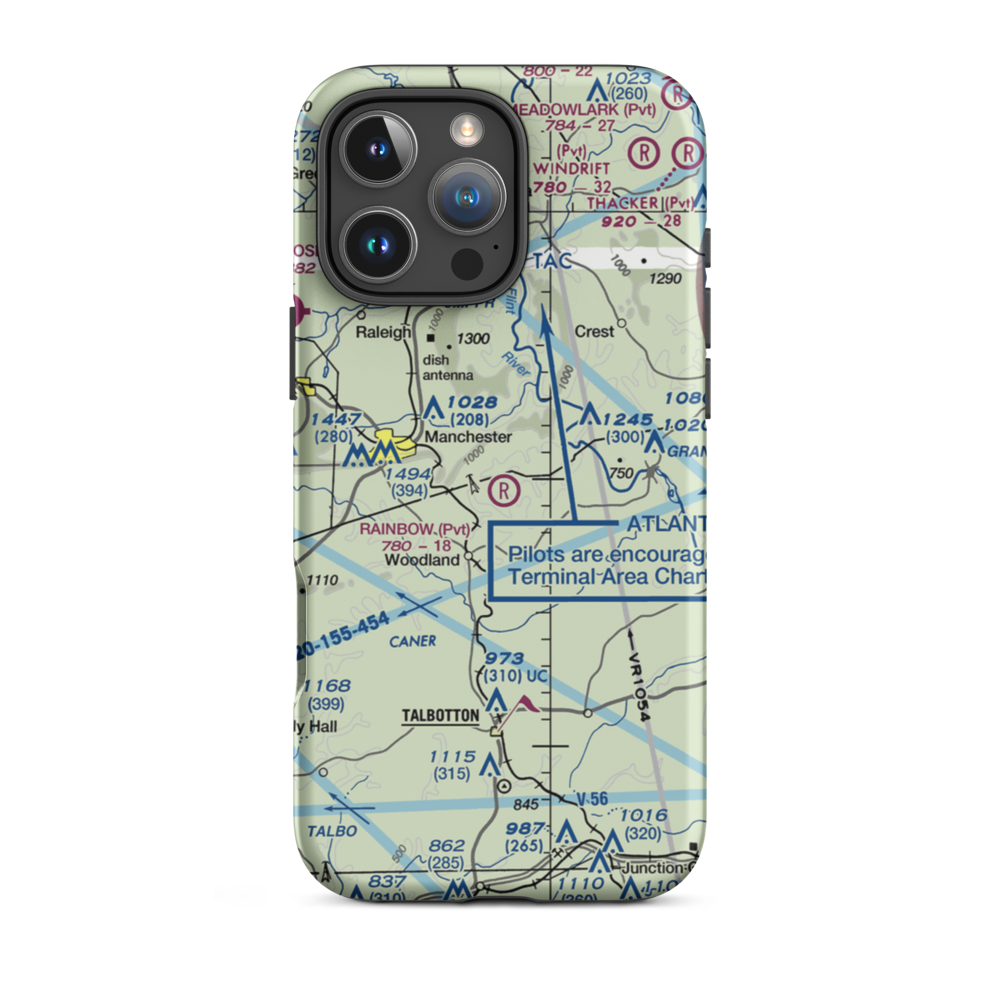 Rainbow Field (6GE2) VFR Sectional  Tough iPhone Case iPhone 16 Pro Max model shown