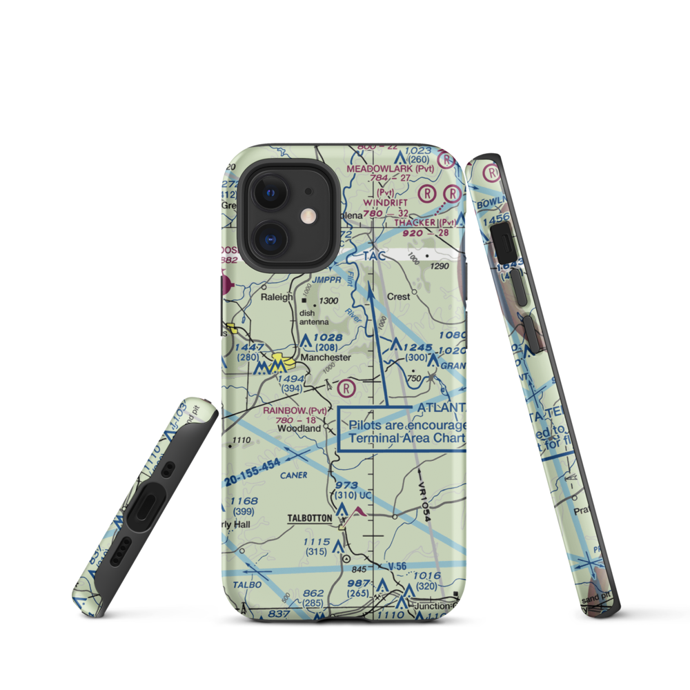 Rainbow Field (6GE2) VFR Sectional  Tough iPhone Case iPhone 12 mini model shown