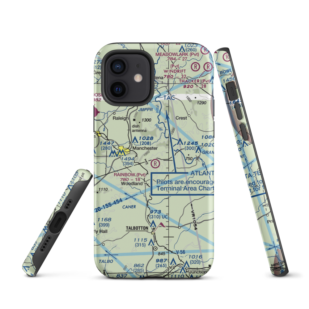 Rainbow Field (6GE2) VFR Sectional  Tough iPhone Case iPhone 12 model shown
