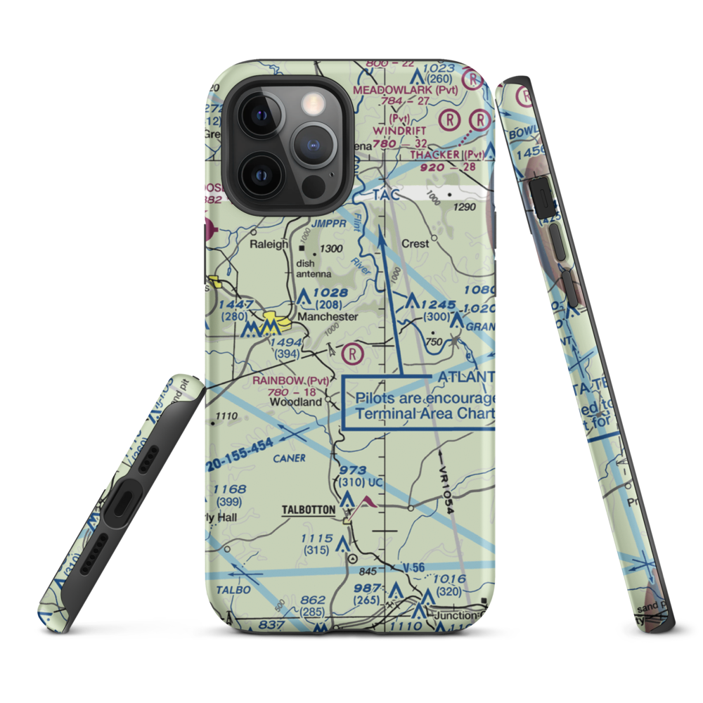 Rainbow Field (6GE2) VFR Sectional  Tough iPhone Case iPhone 12 Pro Max model shown