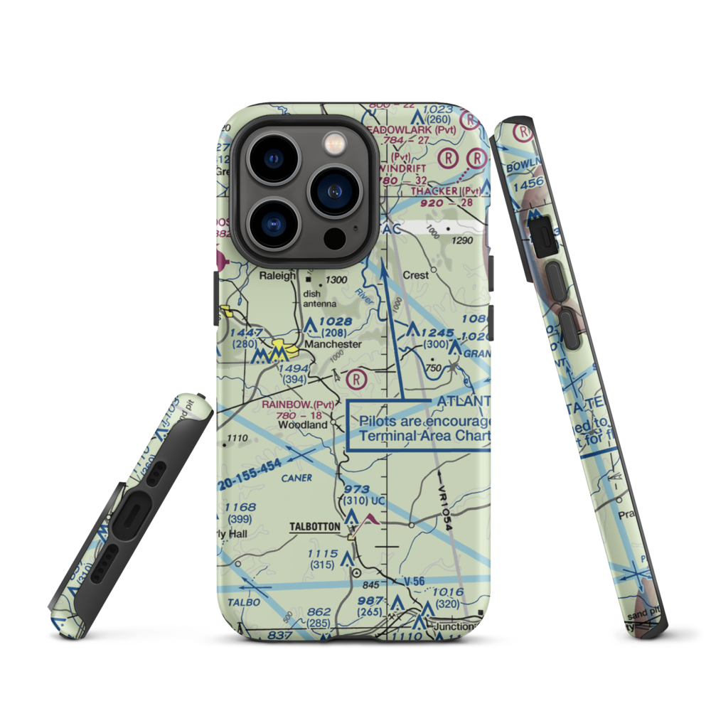 Rainbow Field (6GE2) VFR Sectional  Tough iPhone Case iPhone 13 Pro model shown