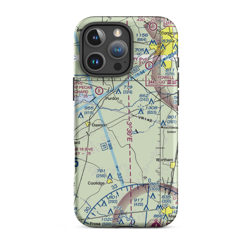 Rainbow Field (83TA) VFR Sectional  Tough iPhone Case iPhone 16 Pro Max model shown