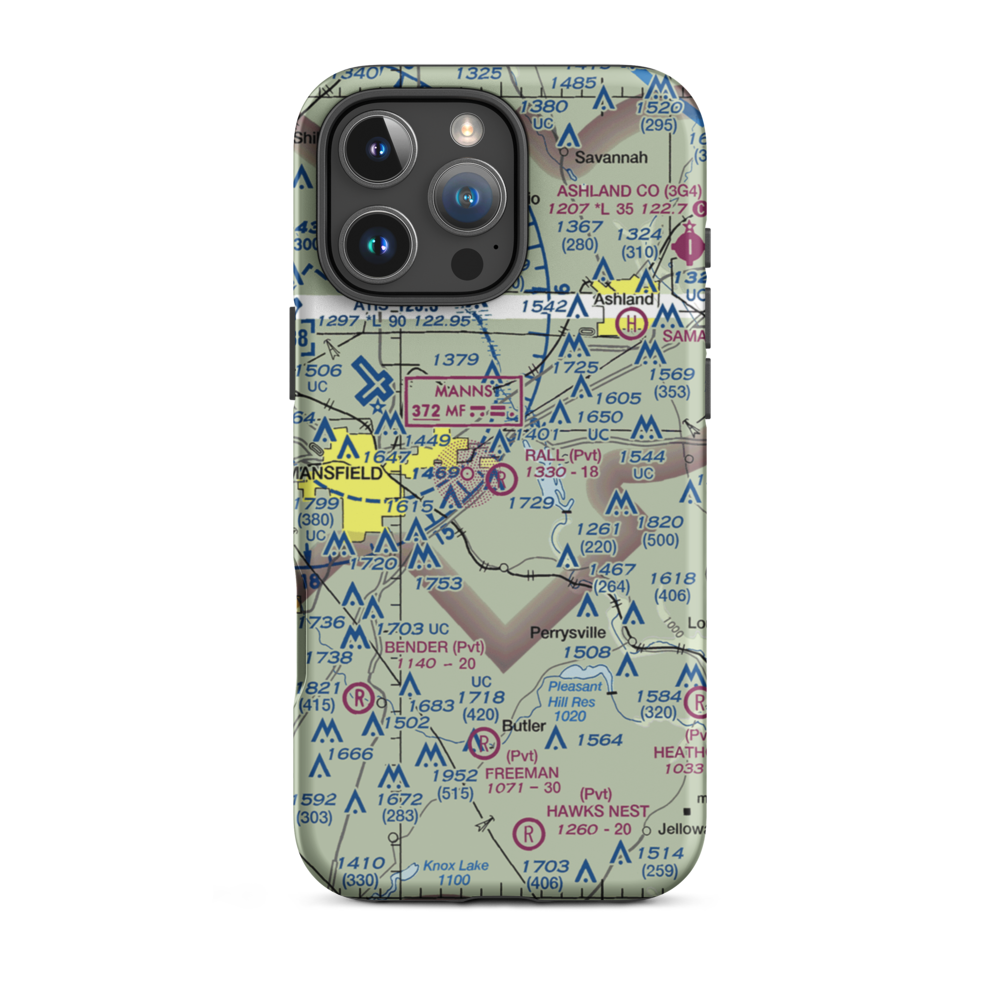 Rall Field (32OH) VFR Sectional  Tough iPhone Case iPhone 16 Pro Max model shown