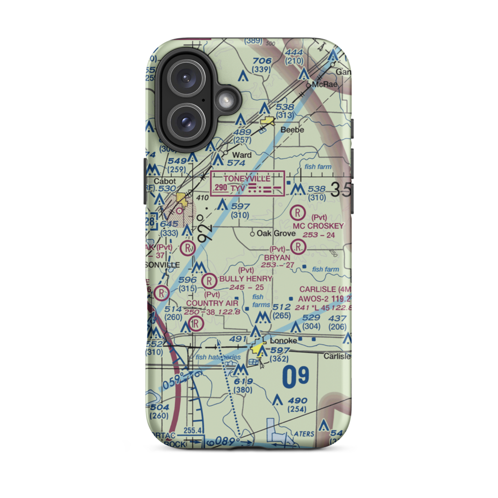 Ralph Fulmer Field (AR54) VFR Sectional  Tough iPhone Case iPhone 16 Plus model shown