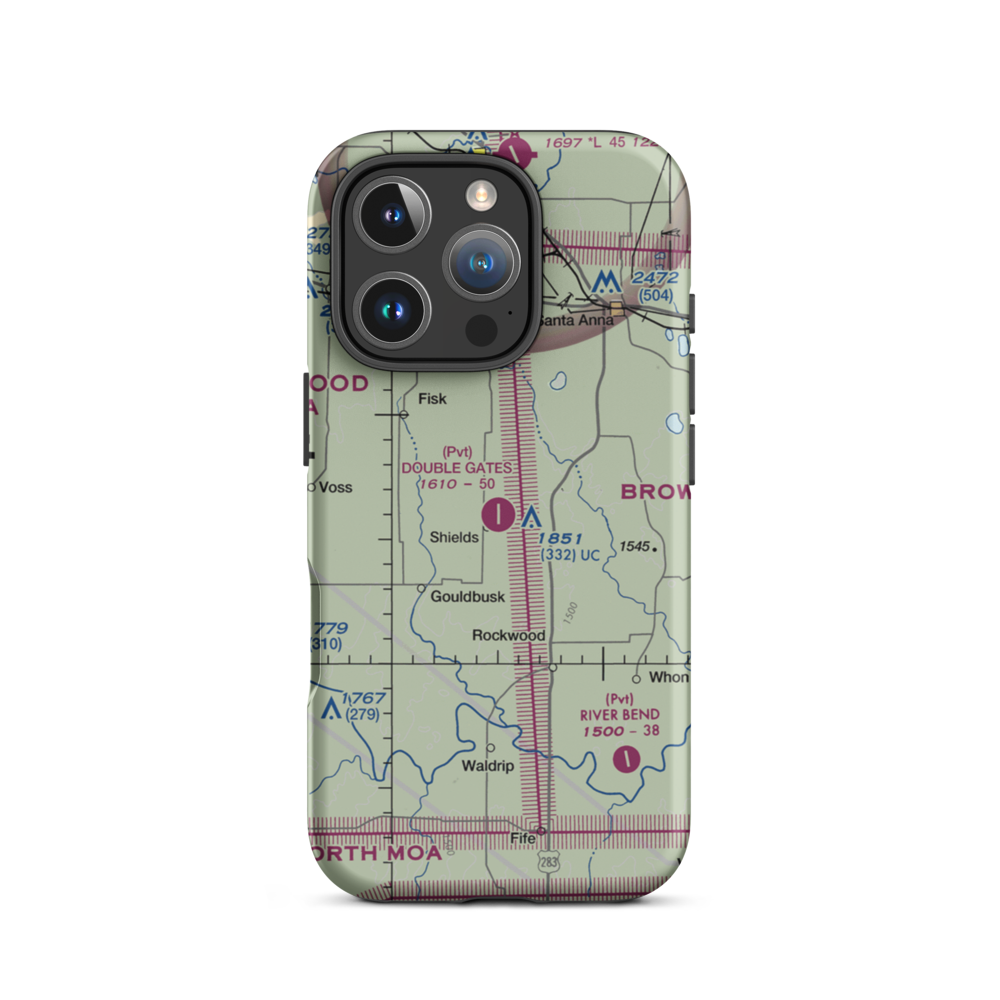 Ranch at Double Gates Airport (88XS) VFR Sectional  Tough iPhone Case iPhone 16 Pro model shown