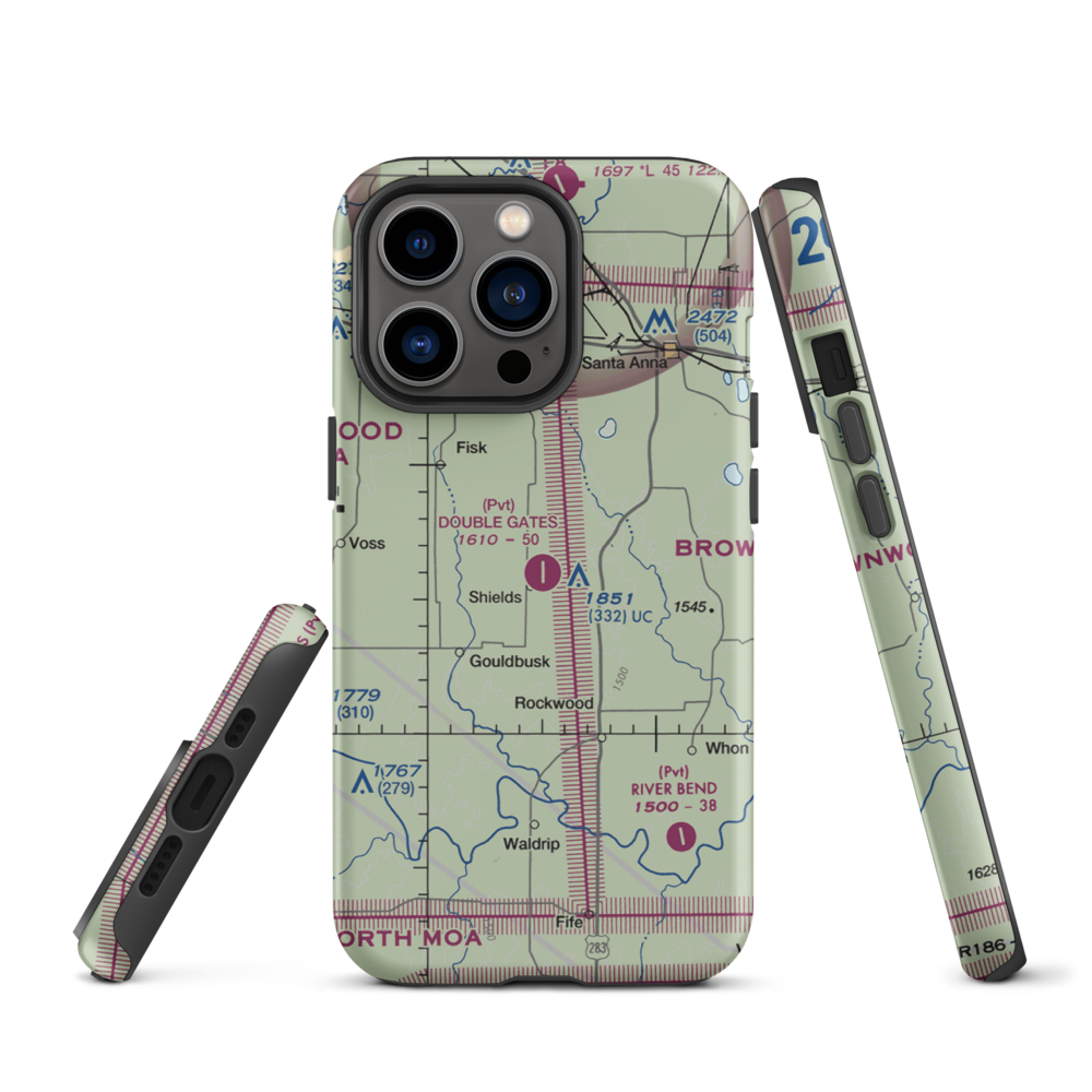 Ranch at Double Gates Airport (88XS) VFR Sectional  Tough iPhone Case iPhone 13 Pro model shown